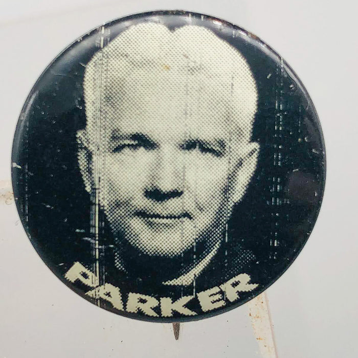 Parker Political Campaign Button Pin .875" Lithographers Union Label Vintage 14