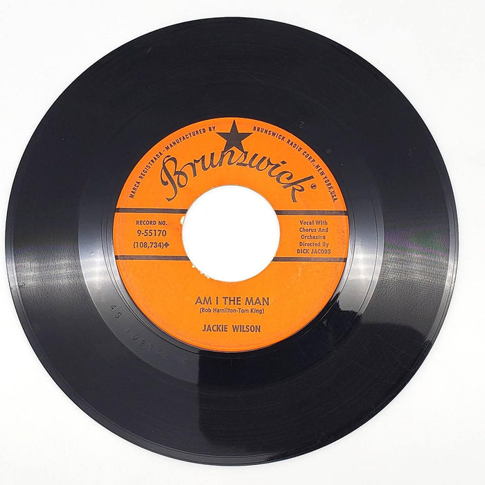 Jackie Wilson Alone At Last 45 RPM Single Record Brunswick 1960 9-55170 2