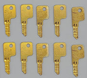 10x Yale EB1019 Key Blanks B10L Keyway Solid Brass 4 Pin NOS 3