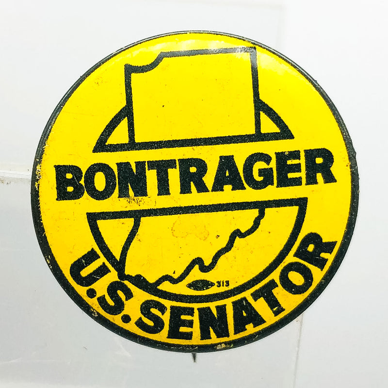 Vintage Bontrager for US Senator Button Pinback 1" Illinois Political Campaign 1