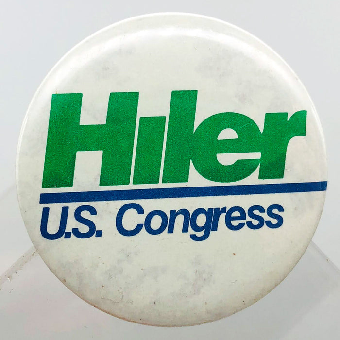 John Hiler US Congress Button 1.5" Pinback Political Candidate Campaign Vintage