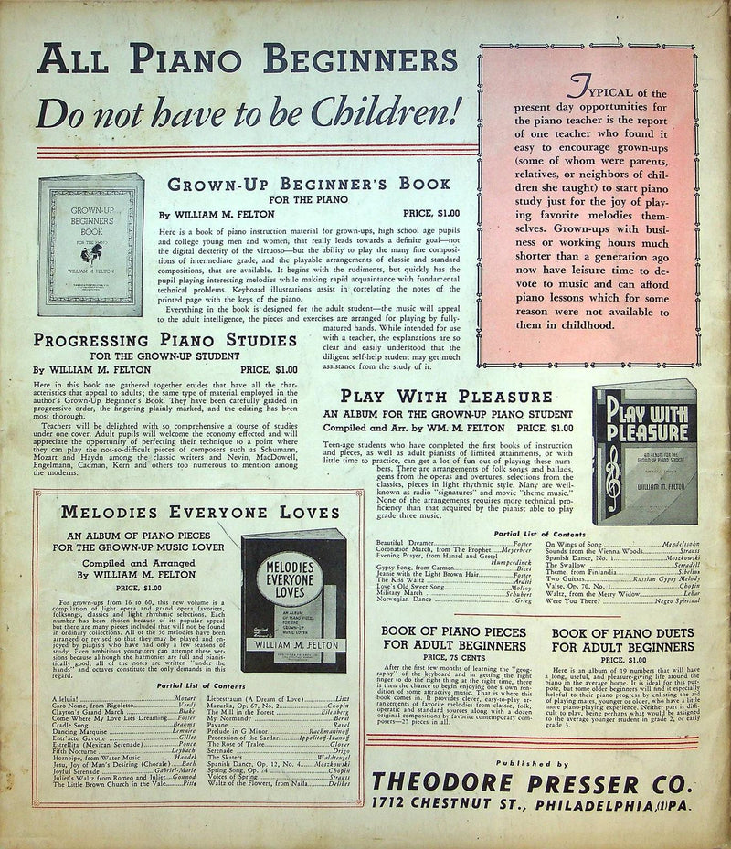 The Etude Music Magazine Aug 1943 Vol LXI No 8 On the Wings of Joy, Sheet Music 3
