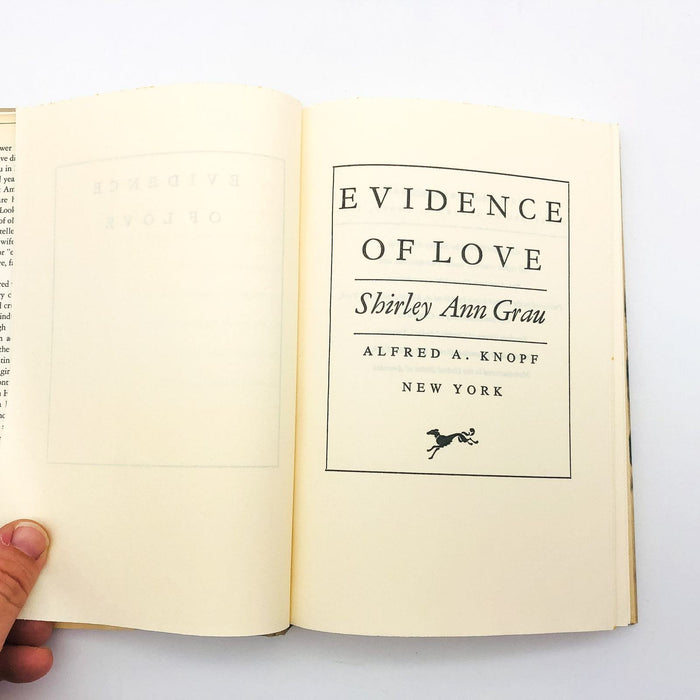 Evidence Of Love Hardcover Shirley Ann Grau 1977 Dionysian Physical Satiety BCE 7