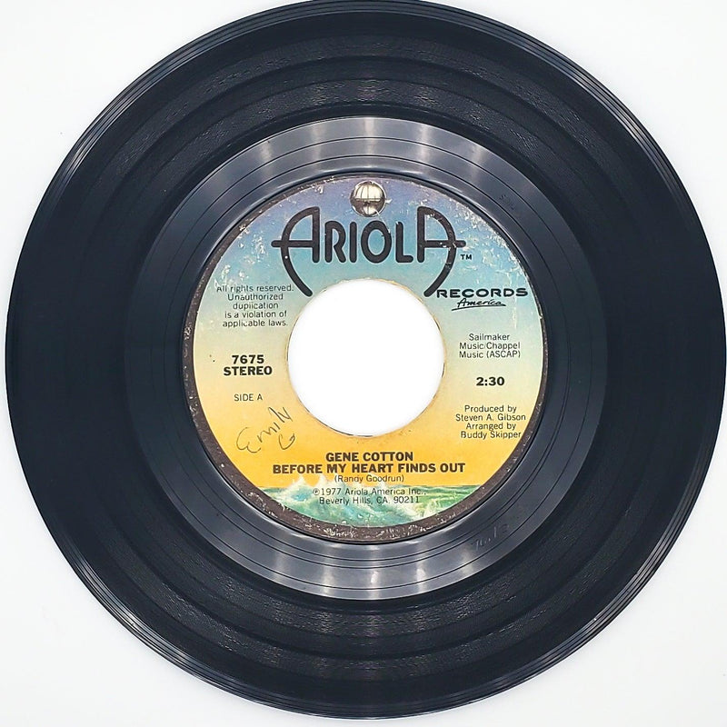 Gene Cotton Before My Heart Finds Out Record 45 RPM Single Ariola Records 1977 1