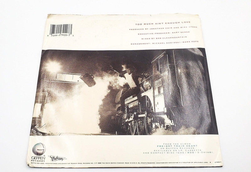 Jimmy Barnes Too Much Ain't Enough Love Record 45 RPM Single 7-27920 Geffen 1988 2