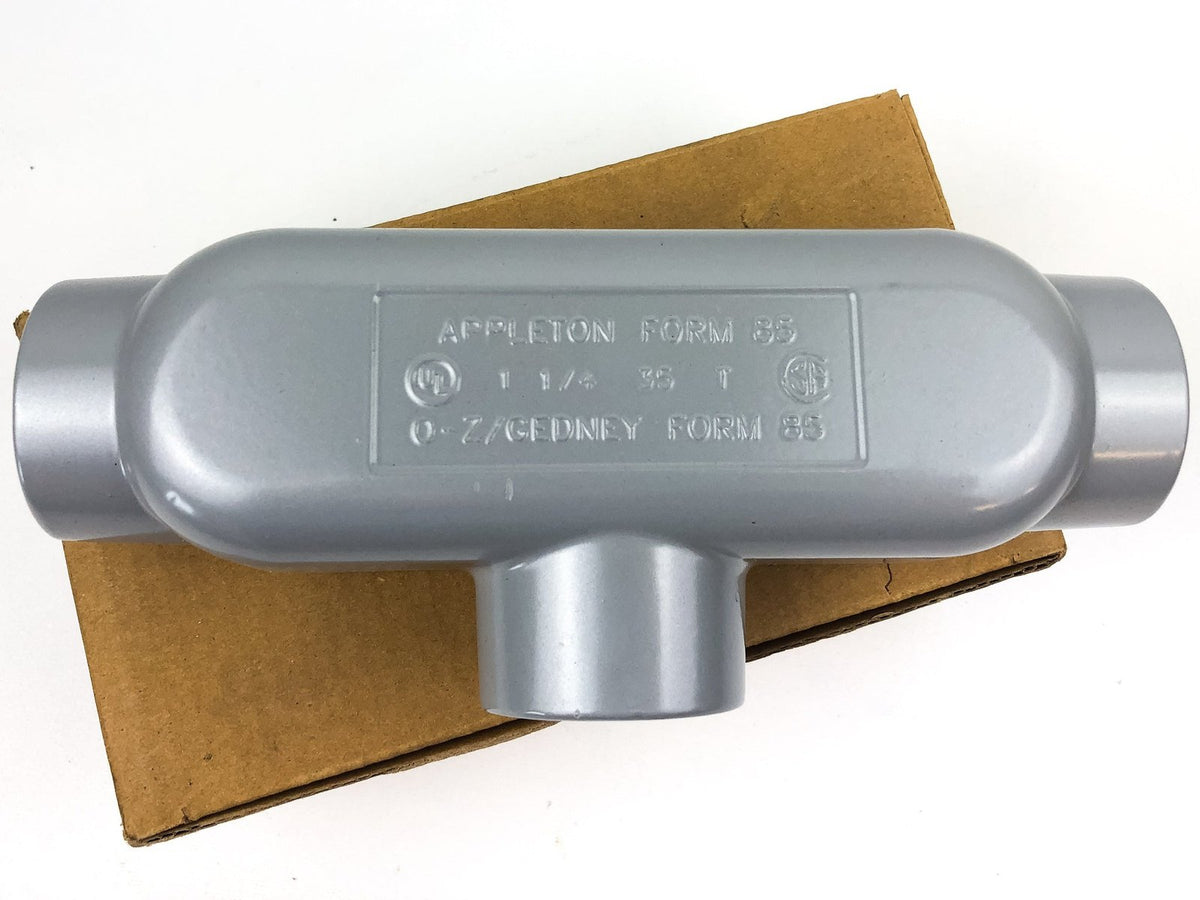Appleton T125-A Aluminum Conduit Body Form 85 Threaded T Type Rigid ...