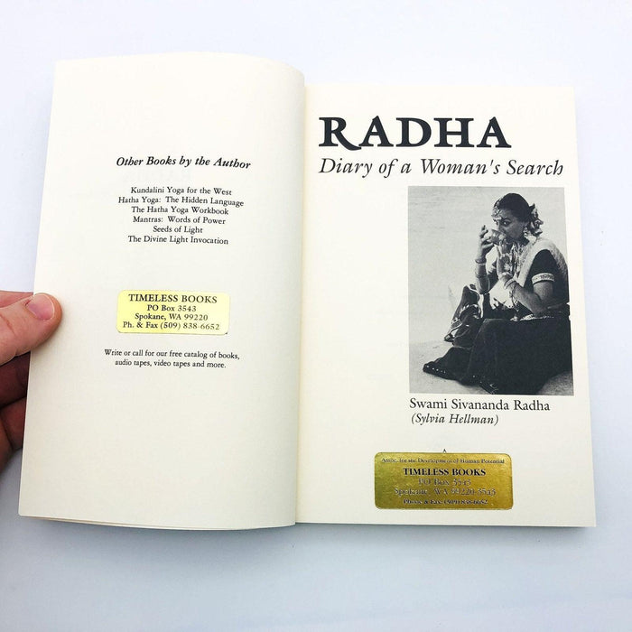 Radha Paperback Swami Sivananda Radha 1990 Diary of Womans Search Yogis Yoga 6