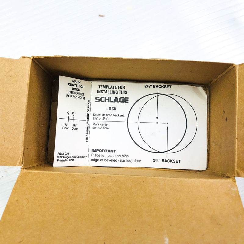 Schlage Privacy Locking Bolt Latch 16-202 Doorknob F40N-00-PLY-626 Satin Chrome