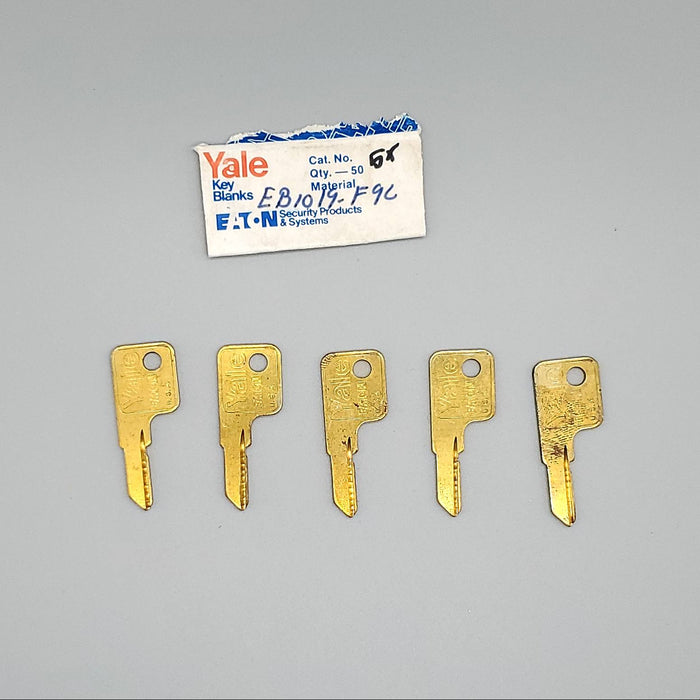 5x Yale EB1019 Key Blanks F9L Keyway Brass 4 Pin NOS 3