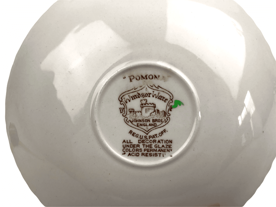 Johnson Bros Windsor Ware Pomona Saucer Plate 5.5" Brown England Vintage 5