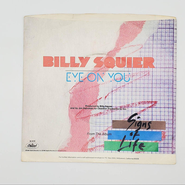 Billy Squier Eye On You Single Record Capitol Records 1984 B-5416 2