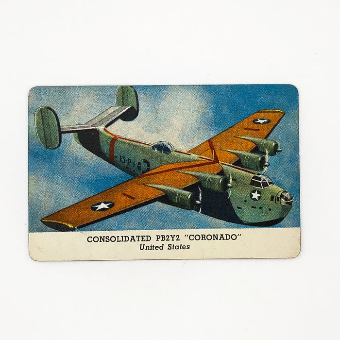 1940s Leaf Card-O Planes Card Consolidated PB2Y2 Coronado Series C US WW2 CLEAN 3