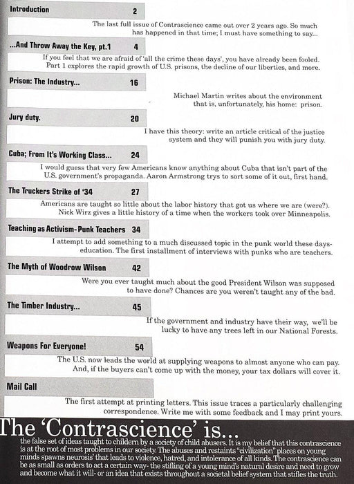 Contrascience Magazine #6 1997 U.S Prison Boom, Clearcutting & More 3