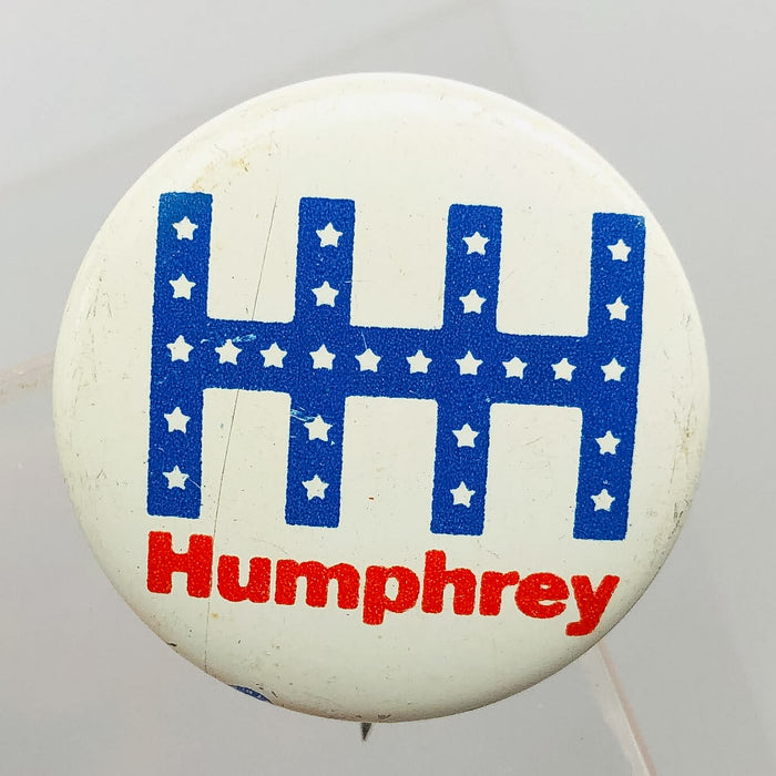 Hubert Horatio Humphrey HHH Stars Button Pin 1" Presidential Campaign Politics 6