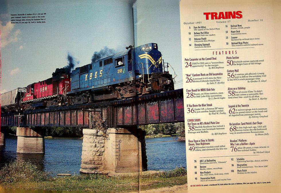 Trains Railroading Magazine October 1997 Vol 57 No 10 Nickel Plate Line