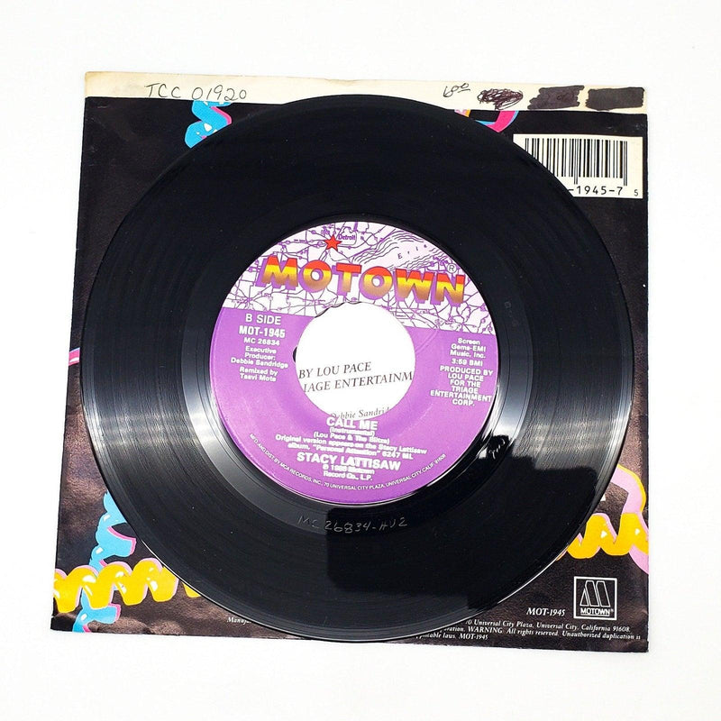 Stacy Lattisaw Call Me 45 RPM Single Record Motown 1988 4
