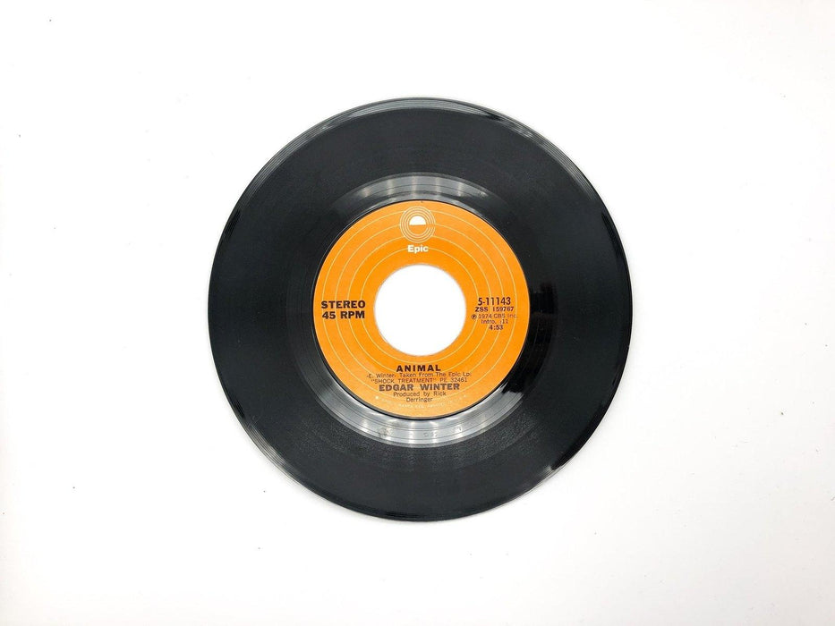 Edgar Winter Animal / River's Rising' Record 45 RPM Single S-11143 Epic 1974 3