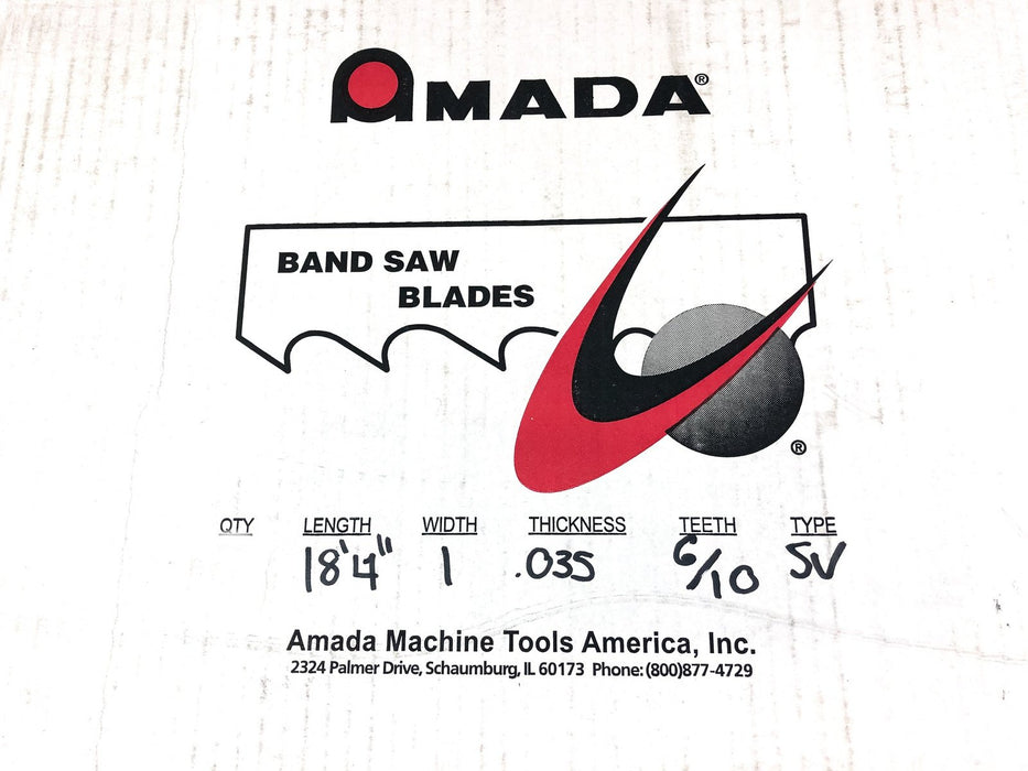 Band Saw Blade 220" x .035 x 1" SGLB M-42 6/10 Pitch 18' 4" L Amada Brand 1pk 5