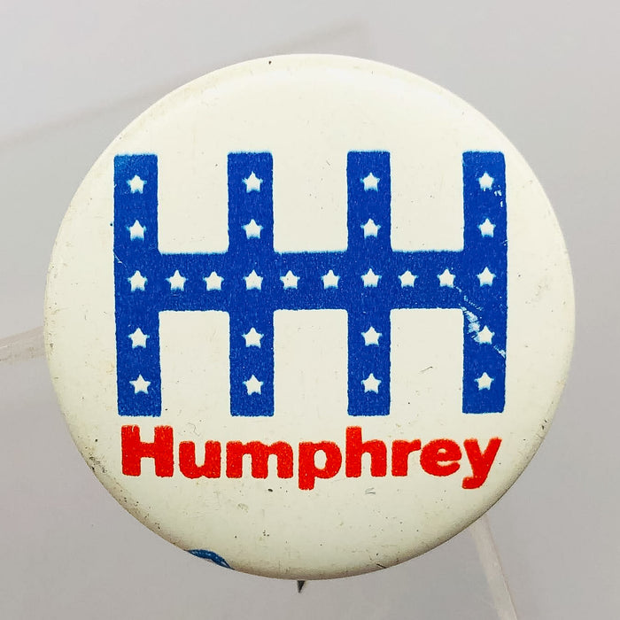 Hubert Horatio Humphrey HHH Stars Button Pin 1" Presidential Campaign Politics 1