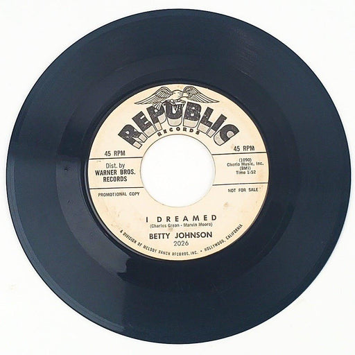 Betty Johnson Luna Caprese Record 45 RPM Single 2026 Republic 1962 Promo 2