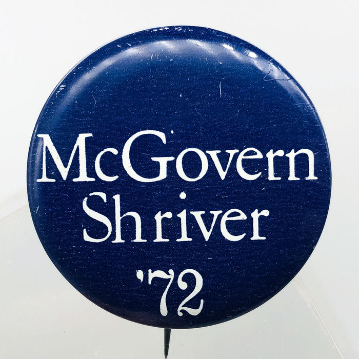 McGovern Shriver Political Button Pin 1.25" Presidential Campaign 1972 Blue 6