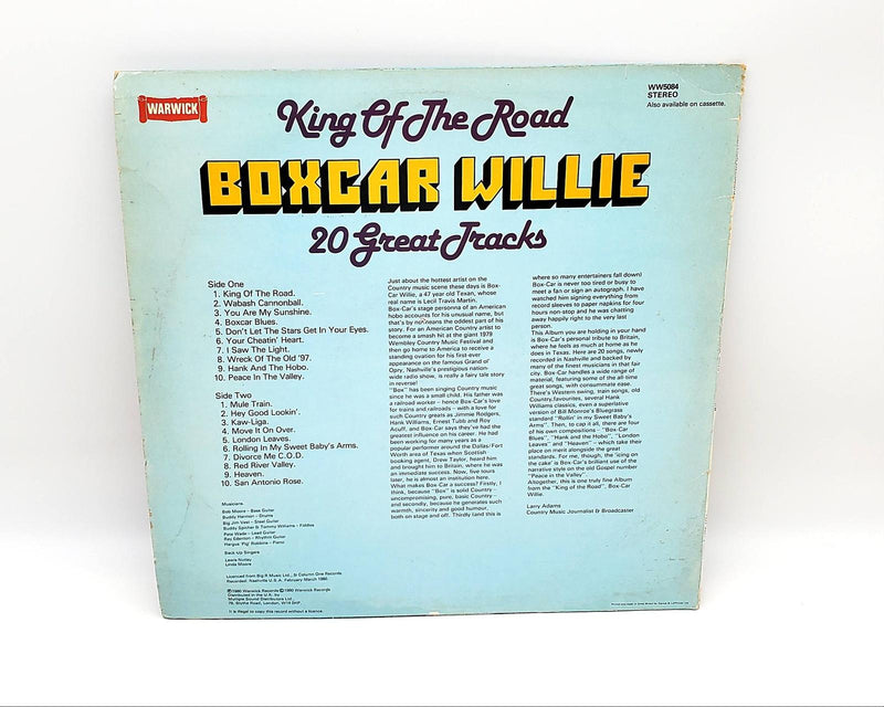 Boxcar Willie King Of The Road LP Record Warwick Records 1980 WW5084 2