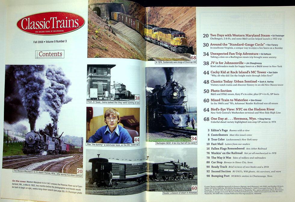 Classic Trains Railroading Magazine Fall 2008 Vol 9 No 3 Action In Alleghenies