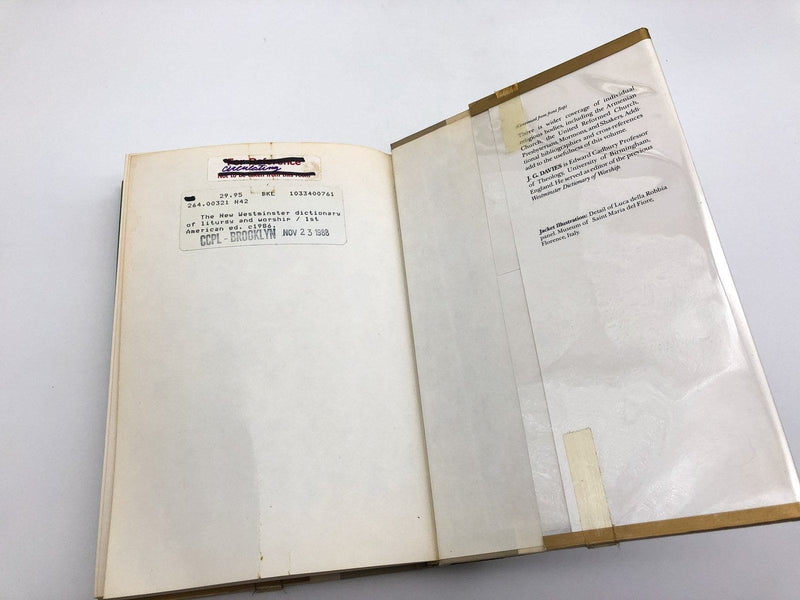 Dictionary of Liturgy and Worship J. G. Davies 1986 Westminster Press HC Library 8