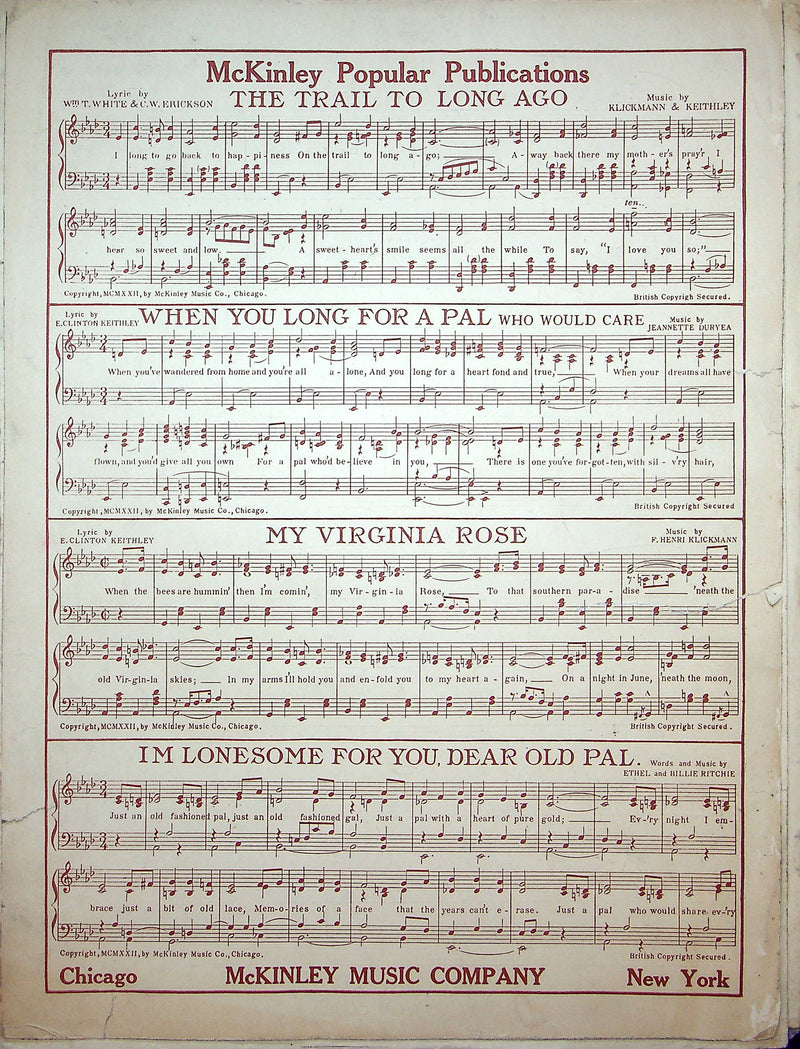 Sheet Music Who Wouldn't Love You Benny Davis Joe Burke 1925 Foxtrot Song 3