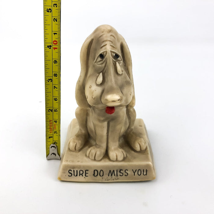 Old Basset Dog Crying Figurine Statue Sure Do Miss You Red Tongue Coon Hunting 9