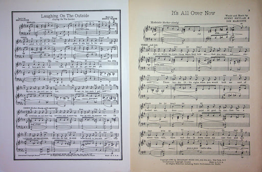 It's All Over Now Sheet Music Sunny Skylar Don Marcotte 1946 Piano Broadcast 2