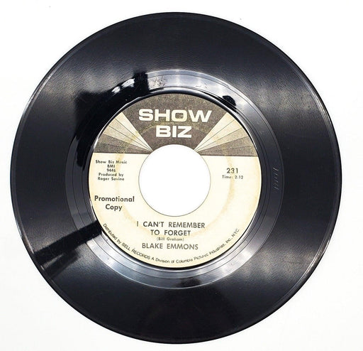 Blake Emmons Green Side Saddle Banana 45 RPM Single Record Show Biz 1970 PROMO 2