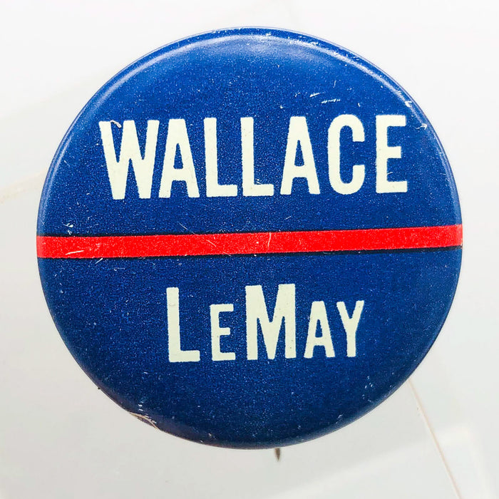 George Wallace Curtis LeMay Button 1" Pinback Presidential Campaign Vintage