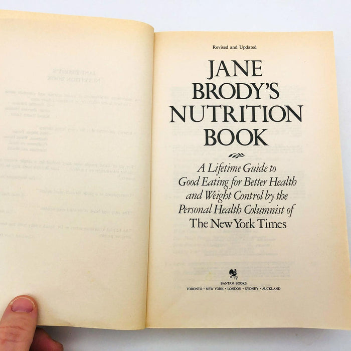 Jane Brodys Nutrition Book Jane Brody Paperback 1987 Healthy Eating Recipes 6