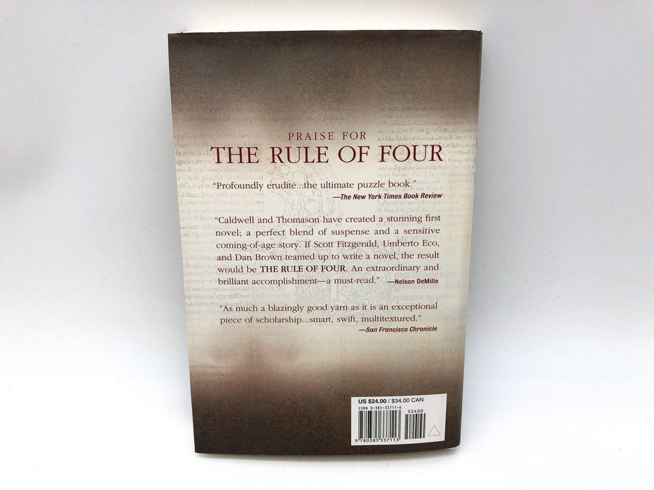 The Rule of Four Ian Caldwell 2004 Dial Press Hardcover First Edition Print 2