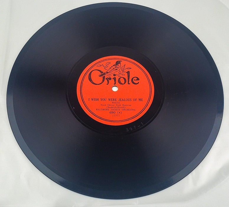 Baltimore Society Orchestra I Wish You Were Jealous Of Me 78 Single Record 2