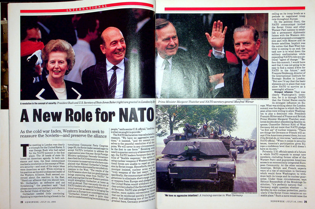 Newsweek Magazine July 16 1990 Pentagon Drug War Cocaine Cartels NATO Summit