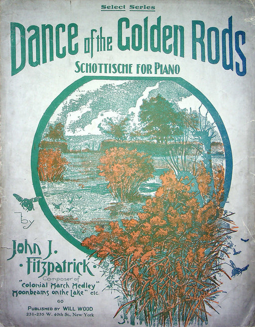 Sheet Music Dance Of The Golden Rods John Fitzpatrick 1908 Scotish Piano Song 1