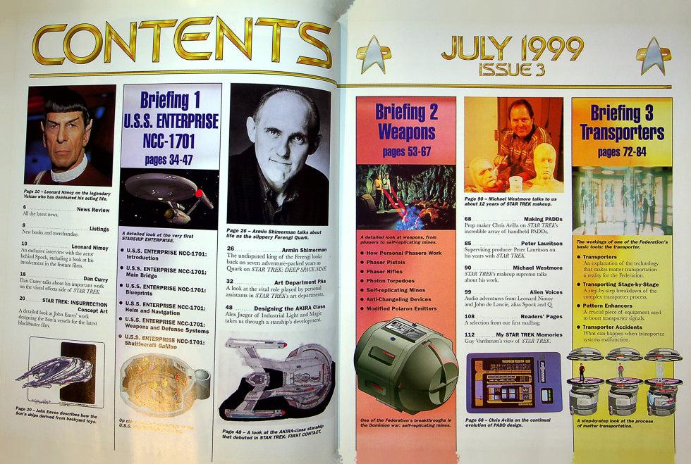 Star Trek The Magazine July 1999 No 3 Designing The AKIRA Class Leonard Nimoy 2