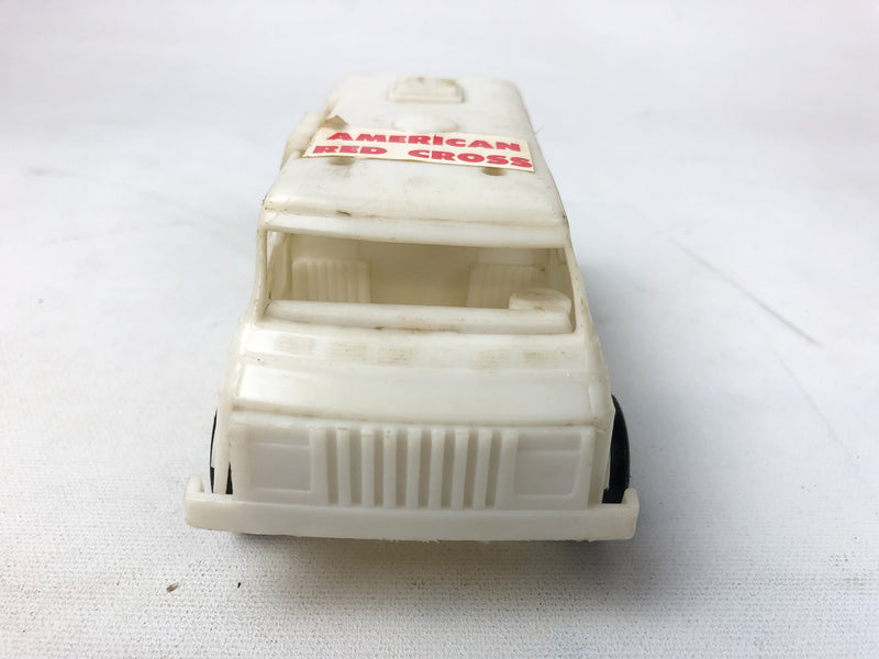Plastic Ambulance Toy Paramedic American Red Cross Van White Door Opens