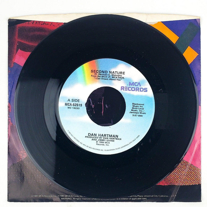 Dan Hartman Second Nature Record 45 RPM Single MCA 52519 MCA Records 1984 3