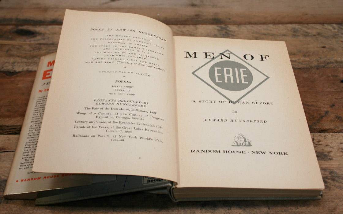 Men Of Erie Edward Hungerford Random House First Printing, First Edition