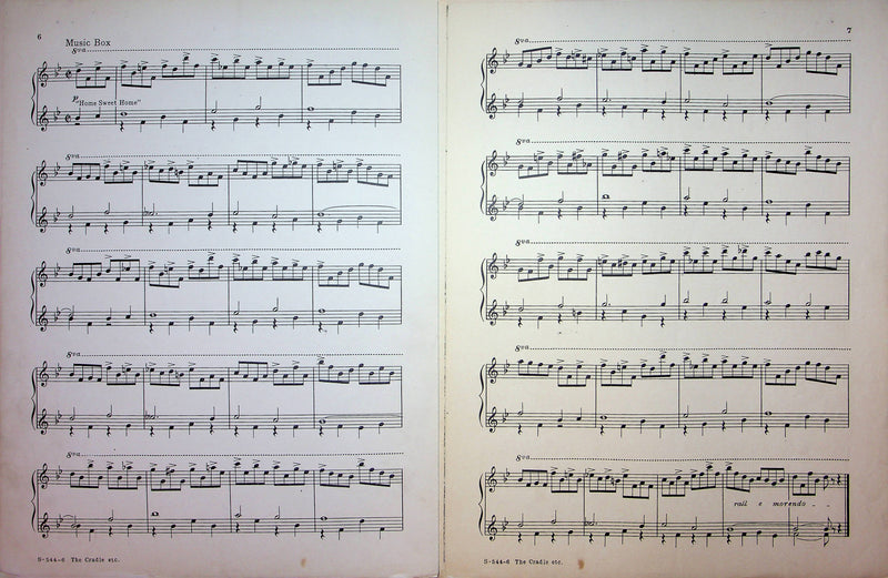 The Cradle and Music Box Sheet Music Alfred Opler Fred Waring 1934 Piano Song 6