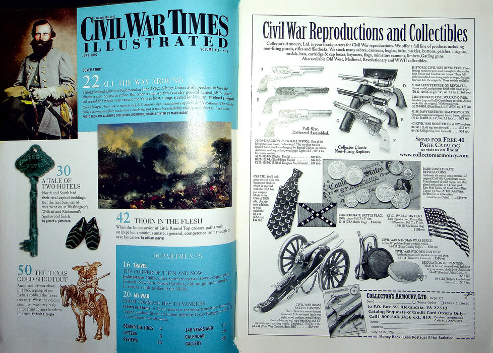 Civil War Times Illustrated Magazine June 2002 Texas Gold Little Round Top