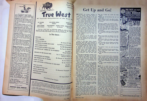 True West Magazine June 1968 Wyatt Earps Letters Bill Hart Arizona in 1950s 2