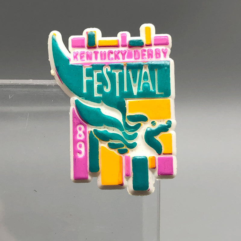 Vintage Kentucky Derby Festival Lapel Pin 1989 Louisville Horse Racing Wings