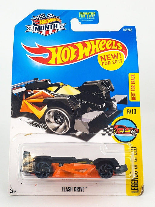 Hot Wheels 2017 Black / Orange Flash Drive Legends Of Speed 6/10 DTX08 1