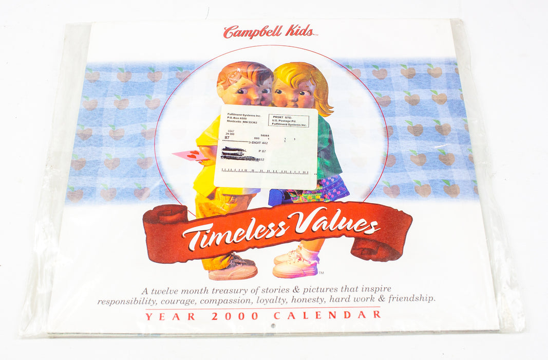 2000 Campbell's Tomato Soup Kids Wall Calendar "Timeless Values" - 12"x11" | NEW