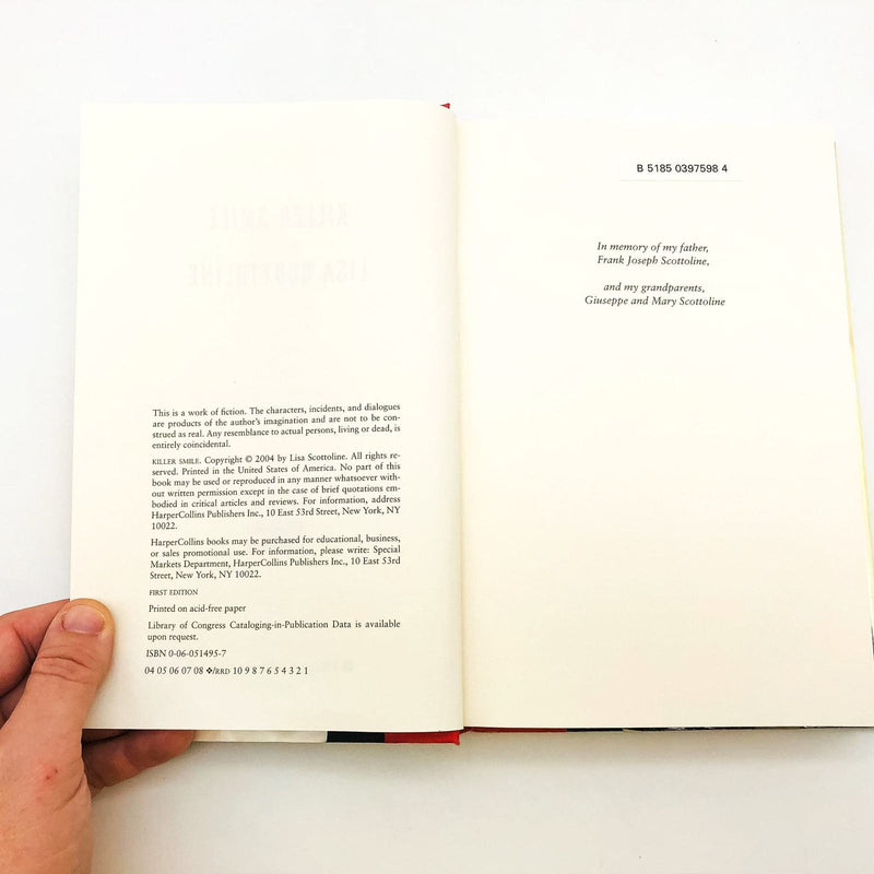 Killer Smile Hardcover Lisa Scottoline 2004 1st Edition Lawyer WW2 Suicide 8