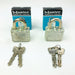 2ct Vintage No 22 Master Lock Padlock 1" Shackle New NOS Keyed Different 1